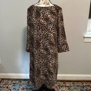 H&M Cheetah Print, Long Sleeve Dress - Size 6